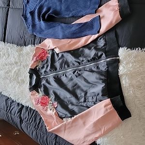 Girl bomber jacket and sweaters